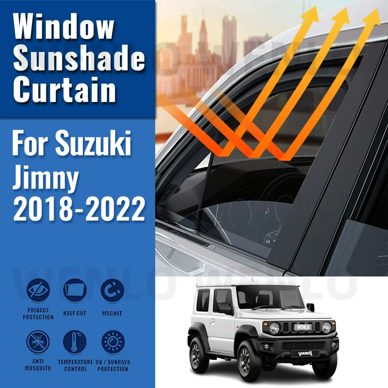 Для Suzuki Jimny 2019 2020 2021 2022, солнцезащитный козырек на окно автомобиля, магнитная занавеска, солнцезащитный козырек, сетка, защита детей
Для Suzuki Jimny 2019 2020 2021 2022, солнцезащитный козырек на окно автомобиля, магнитная занавеска, солнцезащитный козырек, сетка, защита детей