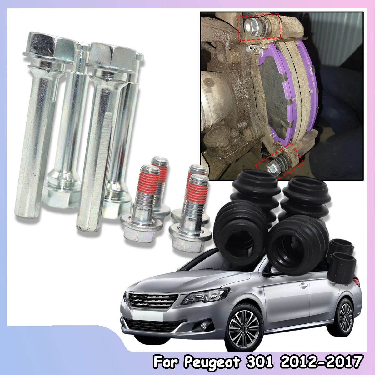 Brake Caliper Cylinder Slider Guide Pin For Disc Housing Rubber Bolts Bushing Boot Seal Kit Repair For Peugeot 301 2012-2017
Brake Caliper Cylinder Slider Guide Pin For Disc Housing Rubber Bolts Bushing Boot Seal Kit Repair For Peugeot 301 2012-2017