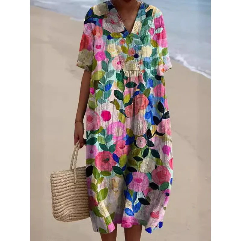 New Women's Fashion Comfortable Loose Fit Printed Long Dress
New Women's Fashion Comfortable Loose Fit Printed Long Dress