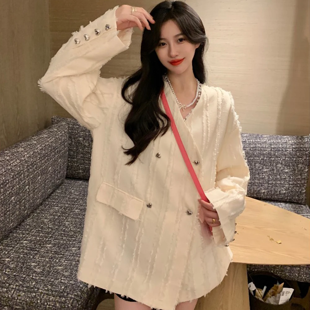 Chic Apricot Blazers Jacketcs For Women Heart Shape Botton Tassel Design 2022 New Female Commute Fashion Suit Coat
Chic Apricot Blazers Jacketcs For Women Heart Shape Botton Tassel Design 2022 New Female Commute Fashion Suit Coat