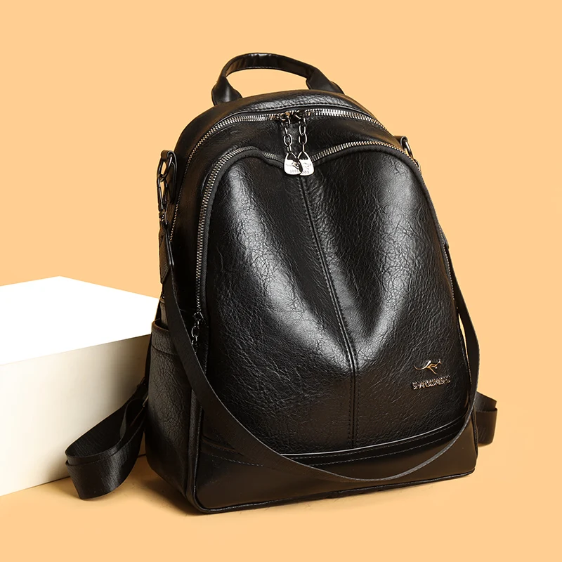 High Quality Solid Color Women's Backpack Fashion Mochila Multifunctional Bag Brand Designer Casual Backpacks Travel School Bags
High Quality Solid Color Women's Backpack Fashion Mochila Multifunctional Bag Brand Designer Casual Backpacks Travel School Bags