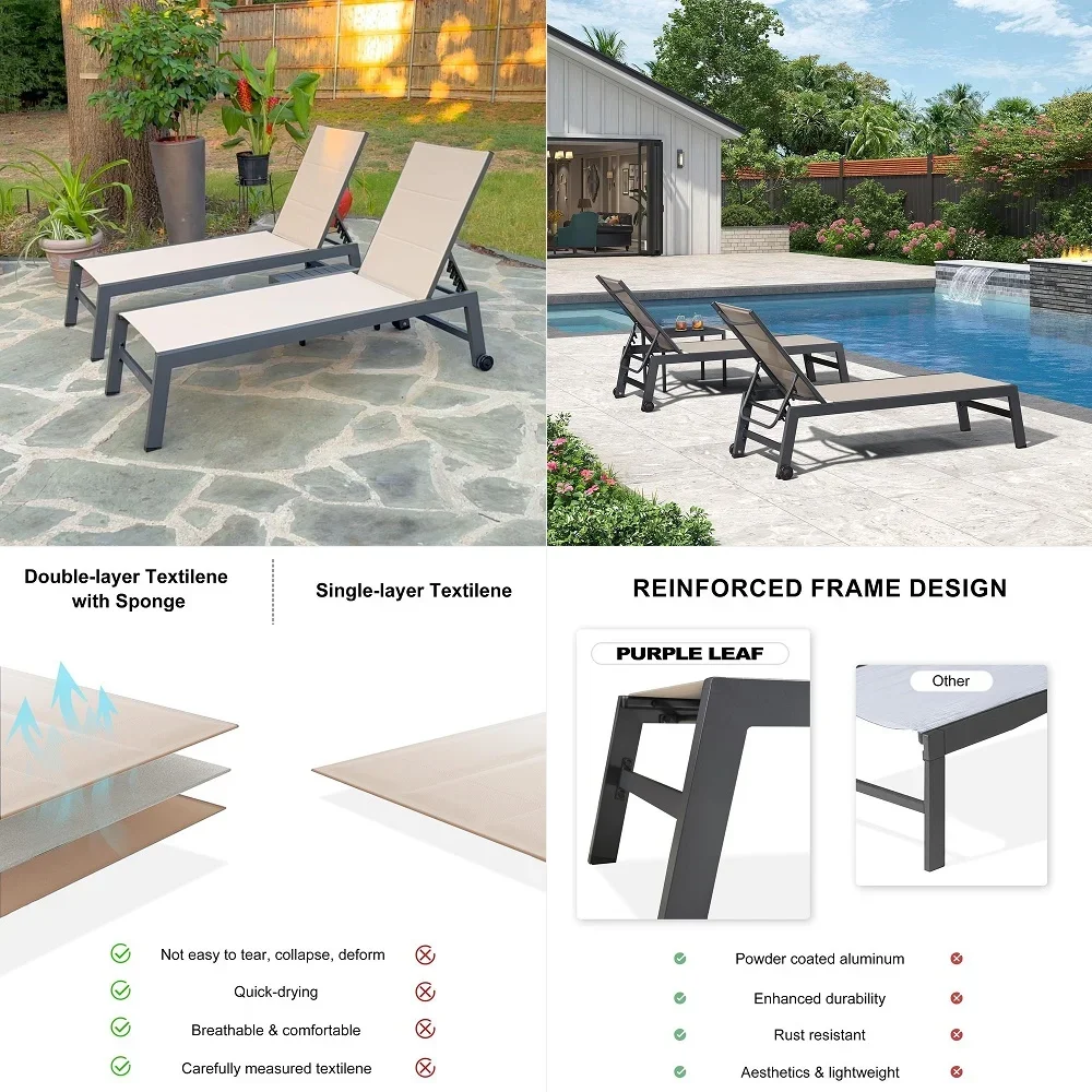 Aluminum Outdoor Swivel Chairs, Outdoor Furniture Set with 6.3in Thick HighResilient Cushions amp 100 Aluminum Frame, Modern Ou
Aluminum Outdoor Swivel Chairs, Outdoor Furniture Set with 6.3in Thick HighResilient Cushions amp 100 Aluminum Frame, Modern Ou