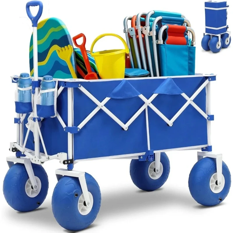Heavy Duty Beach Wagon with 9" Big Sand-Proof Wheels – 440lb Capacity, 200L Oversized Foldable Cart | Adjustable Handle & All-T
Heavy Duty Beach Wagon with 9" Big Sand-Proof Wheels – 440lb Capacity, 200L Oversized Foldable Cart | Adjustable Handle & All-T
