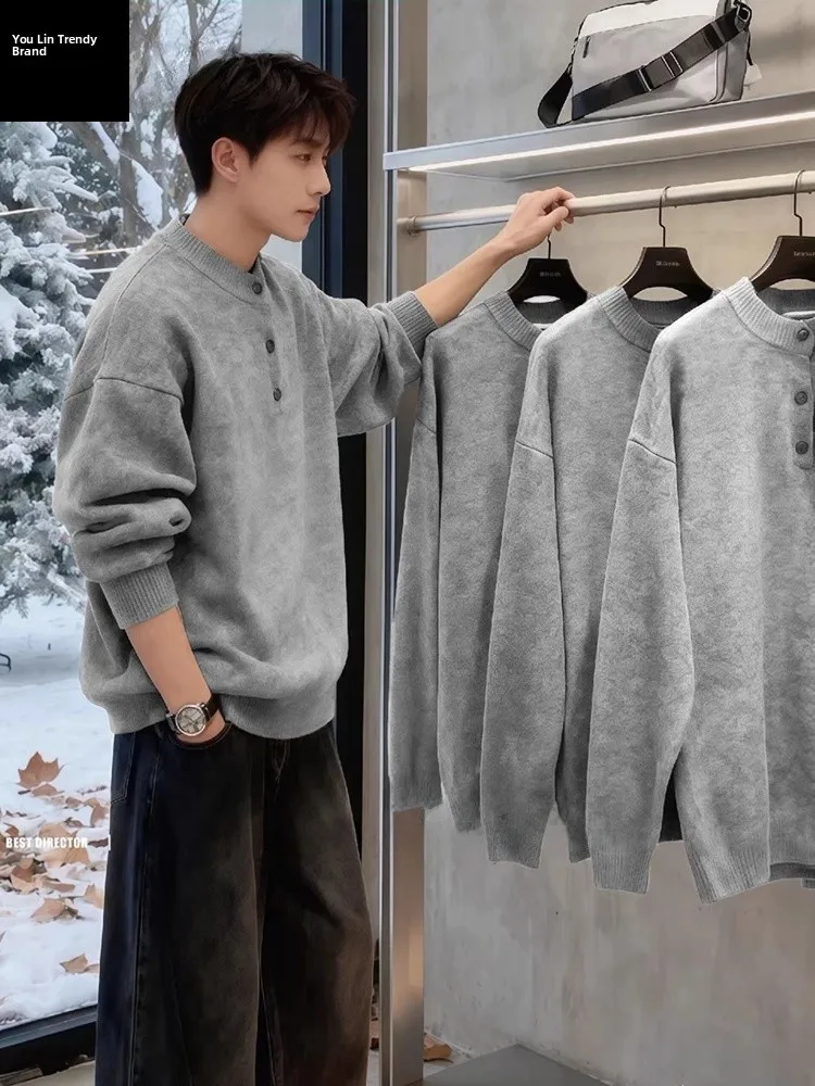 Вязаный свитер с воротником-стойкой Thiened Henry для мужчин, зимний повседневный, винтажный американский базовый слой, верхняя одежда
Вязаный свитер с воротником-стойкой Thiened Henry для мужчин, зимний повседневный, винтажный американский базовый слой, верхняя одежда