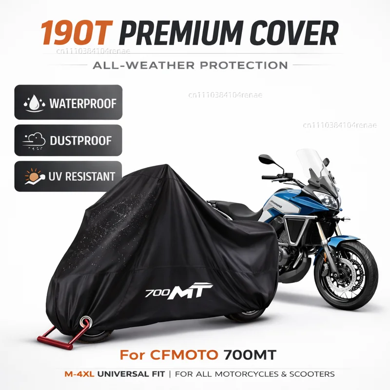 For CF MOTO 700MT 700 MT 190T Motorcycle Cover Waterproof Dustproof UV Protection All Season
For CF MOTO 700MT 700 MT 190T Motorcycle Cover Waterproof Dustproof UV Protection All Season