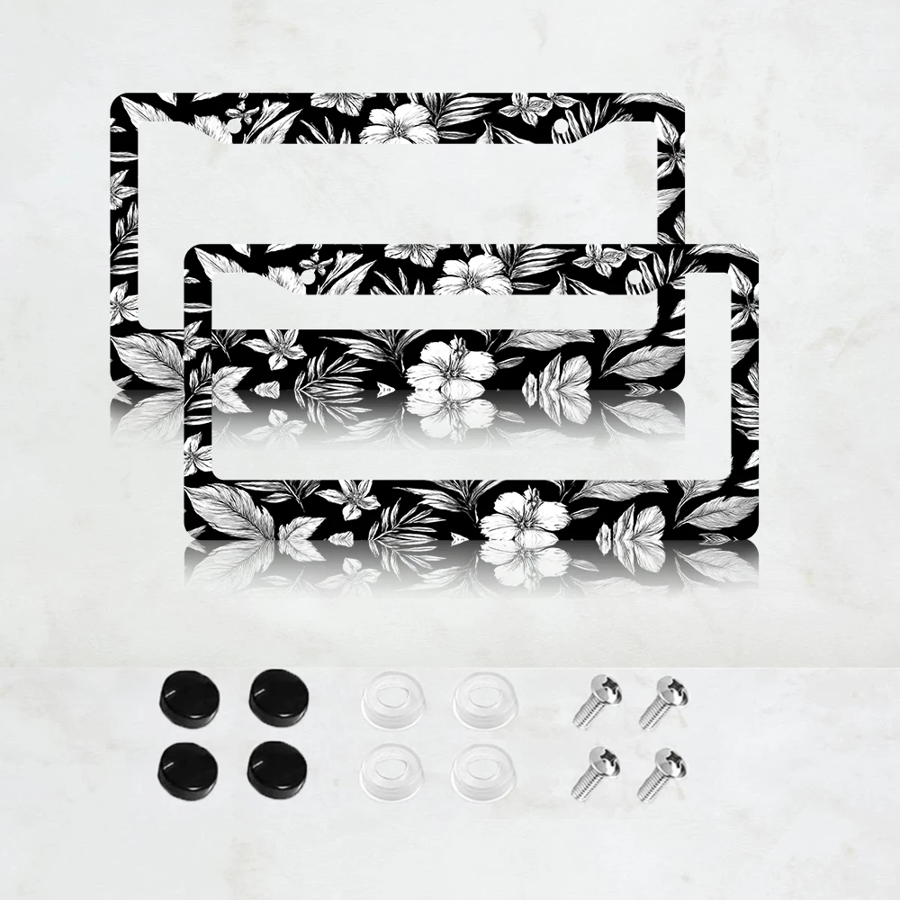 2 шт. рамки для номерных знаков с 2 отверстиями, черно-белый цветочный дизайн, американский стандартный размер, алюминиевый материал, 6x12 дюймов.
2 шт. рамки для номерных знаков с 2 отверстиями, черно-белый цветочный дизайн, американский стандартный размер, алюминиевый материал, 6x12 дюймов.