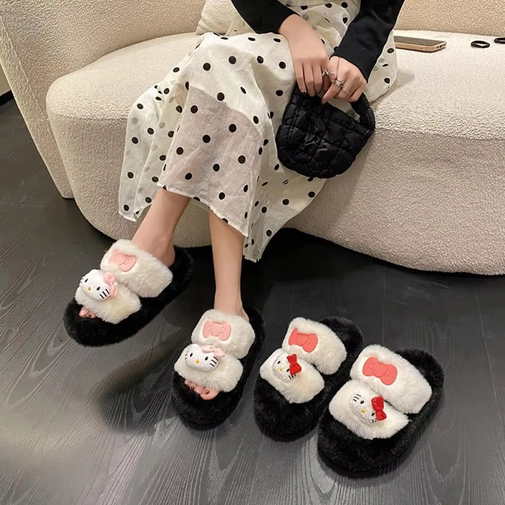 Kawaii Hello Kitty Women Plush Slippers Anime Sanrio Cartoon Slippers Girls Student Cute Bottom Anti-Slip Kt Home Slippers Gifts
Kawaii Hello Kitty Women Plush Slippers Anime Sanrio Cartoon Slippers Girls Student Cute Bottom Anti-Slip Kt Home Slippers Gifts