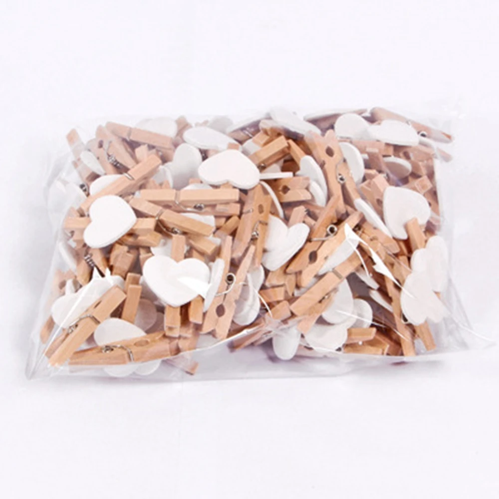 Loving 50PCS/Lot DIY Party Decoration Heart Shape Handicrafts Photo Clip Clothes Pegs Wood Clips Clothespins 
Loving 50PCS/Lot DIY Party Decoration Heart Shape Handicrafts Photo Clip Clothes Pegs Wood Clips Clothespins