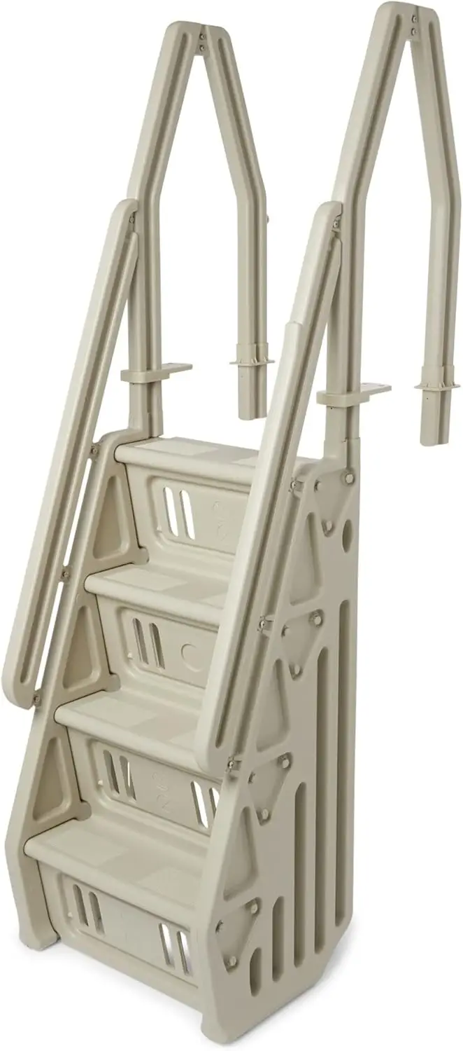 Works Deluxe Adjustable 24 Inch Wide in Pool Step Ladder Entry System for Above Ground Swimming Pools with Non Slip Steps, Taupe
Works Deluxe Adjustable 24 Inch Wide in Pool Step Ladder Entry System for Above Ground Swimming Pools with Non Slip Steps, Taupe