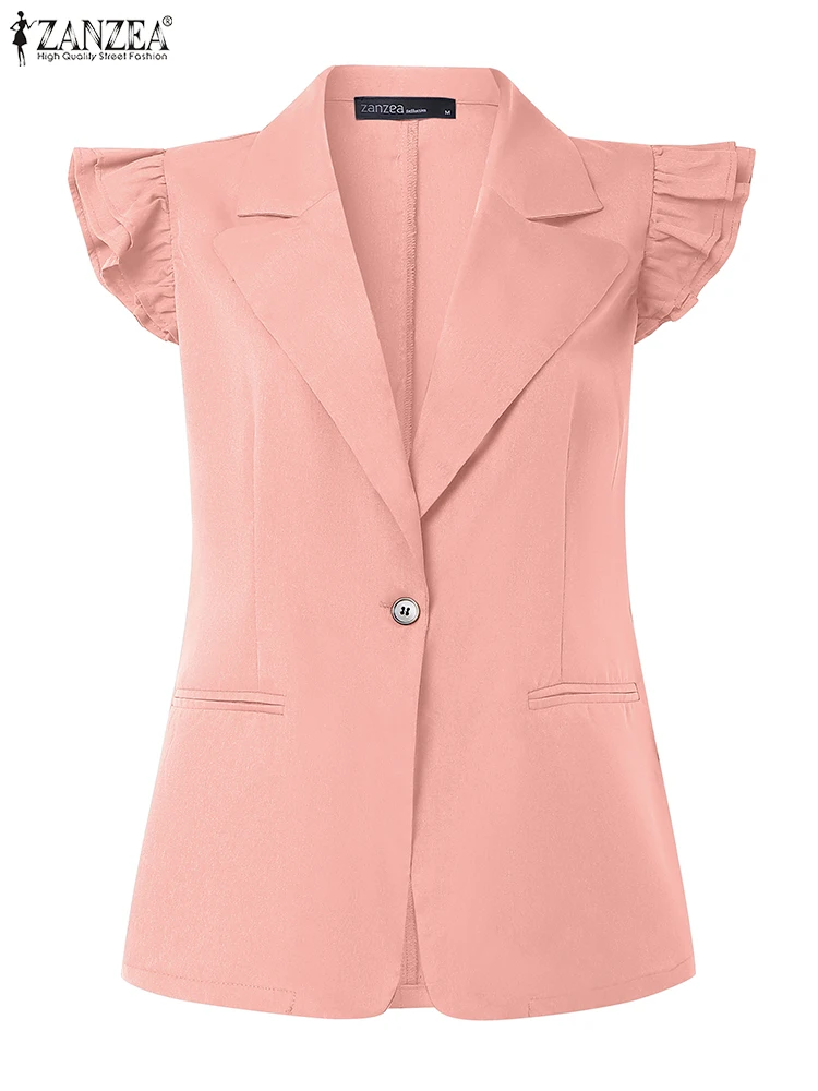 2025 ZANZEA Casual Suits Women Turn-Down Collar Office Blazer Vintage Solid Color Fly-ing Sleeve Coats Fashion Buttons Outwears
2025 ZANZEA Casual Suits Women Turn-Down Collar Office Blazer Vintage Solid Color Fly-ing Sleeve Coats Fashion Buttons Outwears