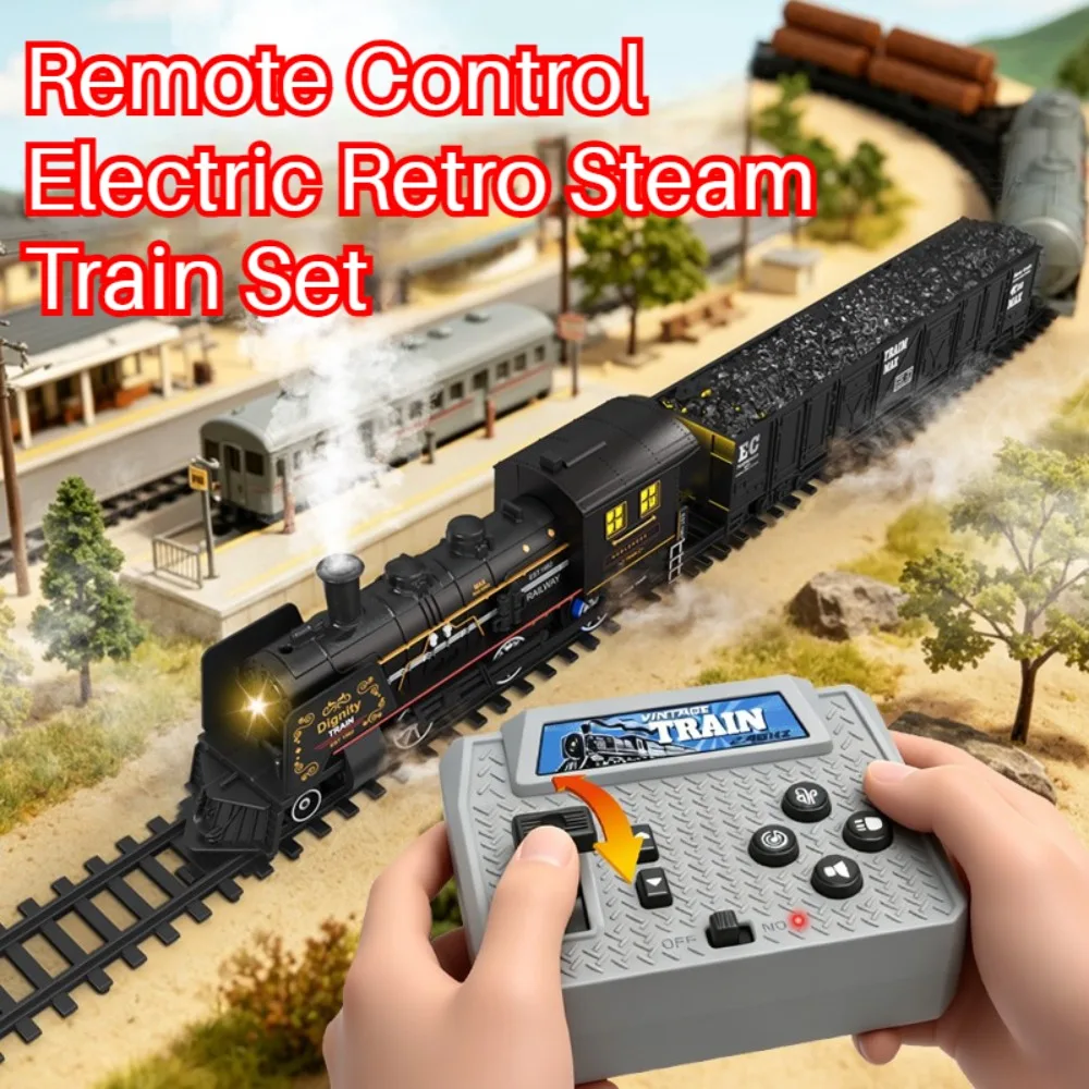 1/87 Scale Remote Control Electric Train Simulation Steam Locomotive Track Set Train Model Toy Gift for Boys
1/87 Scale Remote Control Electric Train Simulation Steam Locomotive Track Set Train Model Toy Gift for Boys