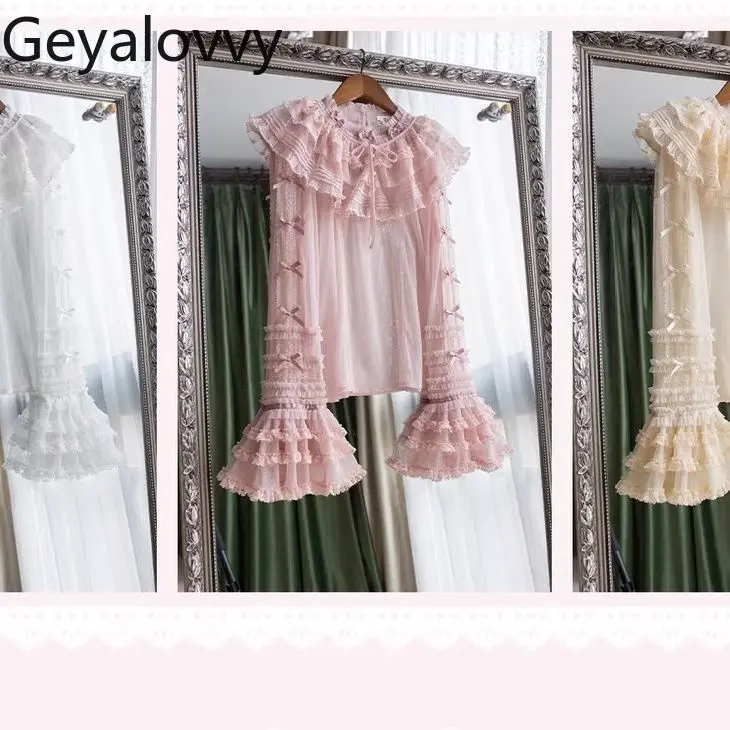 2026 Spring New Sweet Girls Inner Wear Tops Heavy Craft Long Sleeve Bow Blouse Round Neck Versatile Mesh Sheer Base Shirt
2026 Spring New Sweet Girls Inner Wear Tops Heavy Craft Long Sleeve Bow Blouse Round Neck Versatile Mesh Sheer Base Shirt