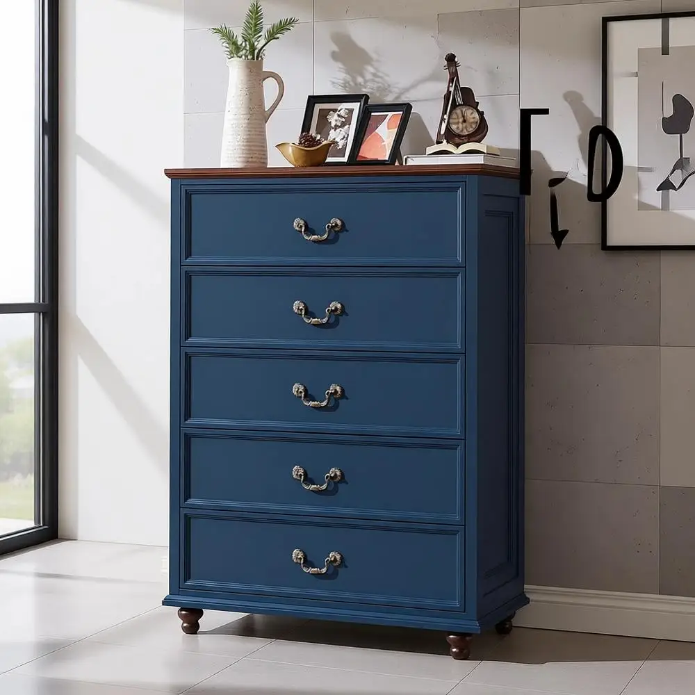 Rustic 45 Tall Chest with Solid Wood Drawers for Bedroom, Living Room, or Hallway in Navy Blue
Rustic 45 Tall Chest with Solid Wood Drawers for Bedroom, Living Room, or Hallway in Navy Blue