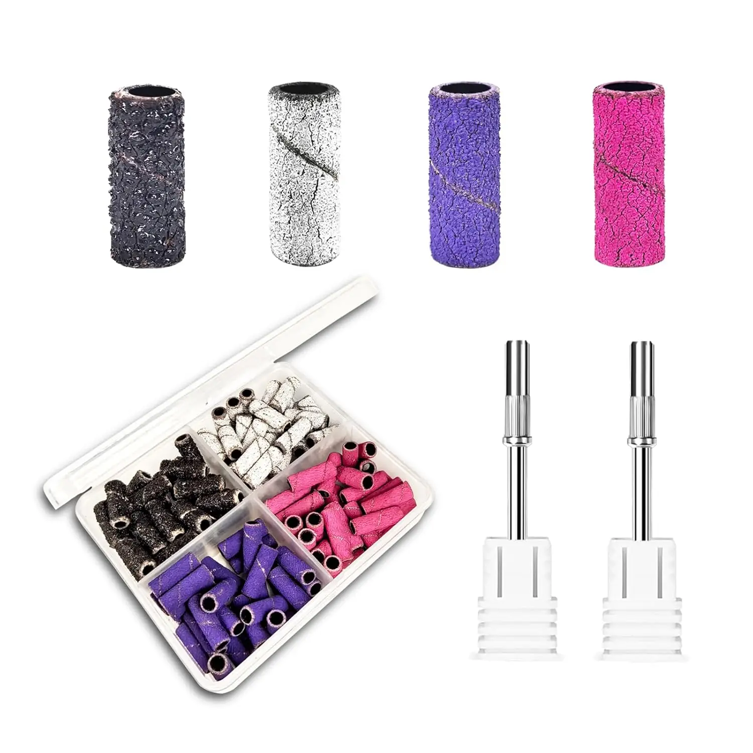 80pcs Sanding Bands for Nail Drill, 2 Mandrel Bits, #80-#240 Grits for Acrylic Gel Nails
80pcs Sanding Bands for Nail Drill, 2 Mandrel Bits, #80-#240 Grits for Acrylic Gel Nails
