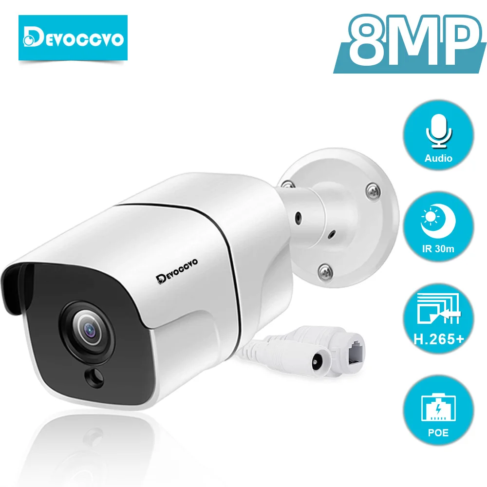 4K CCTV POE IP Security Cameras Outdoor Waterproof Video Surveillance Camera 8MP HD Night Vision Monitoring Bullet Camera H.265
4K CCTV POE IP Security Cameras Outdoor Waterproof Video Surveillance Camera 8MP HD Night Vision Monitoring Bullet Camera H.265