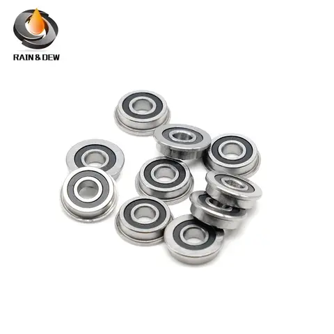 10Pcs F695 2RS Bearing 5*13*4 mm  ABEC-7 Flanged Miniature F695 RS Ball Bearings F695RS For VORON