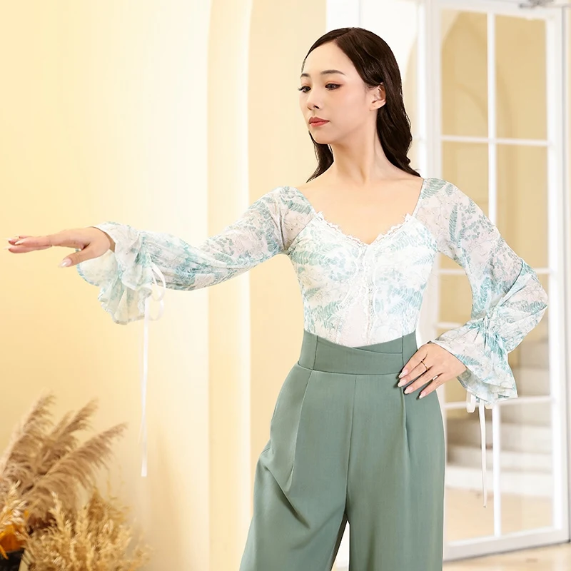 New Women'S Long Sleeved Ballroom Dance Tops Adults Modern Dancing Top Ladies Tango Samba Rumba Latin Dance Clothes DW10665
New Women'S Long Sleeved Ballroom Dance Tops Adults Modern Dancing Top Ladies Tango Samba Rumba Latin Dance Clothes DW10665