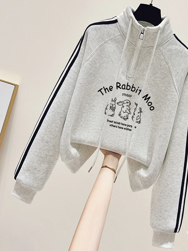 Thickened Fleece Stand Collar Hoodless Sweatshirt Women's Autumn Winter New Style Loose Fit Pullover for Junior And High Scho...
Thickened Fleece Stand Collar Hoodless Sweatshirt Women's Autumn Winter New Style Loose Fit Pullover for Junior And High Scho...