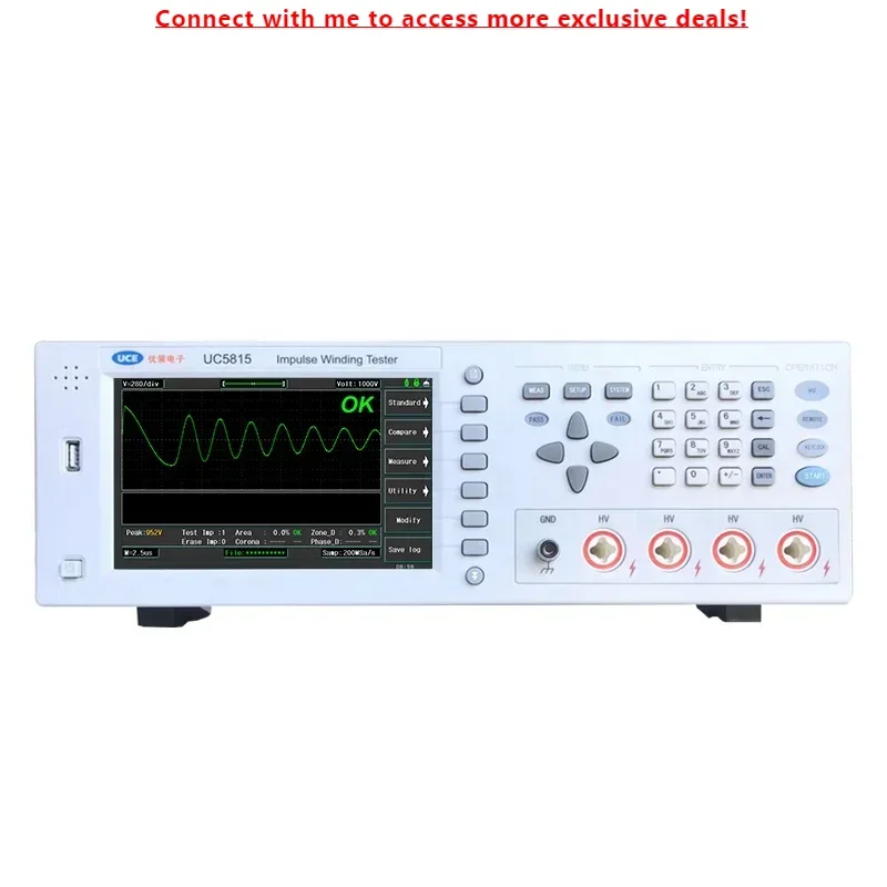 UCE UC5815-S4 Цифровой тестер импульсной катушки Тест трансформатора межоборотной изоляции Тестер импульсной обмотки напряжения
UCE UC5815-S4 Цифровой тестер импульсной катушки Тест трансформатора межоборотной изоляции Тестер импульсной обмотки напряжения