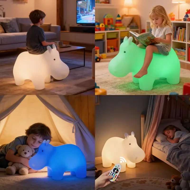 【CHIMU HOME】 Portable LED Hippo Night Light for Kids Bedroom and Outdoor Use 3 AA Batteries
【CHIMU HOME】 Portable LED Hippo Night Light for Kids Bedroom and Outdoor Use 3 AA Batteries