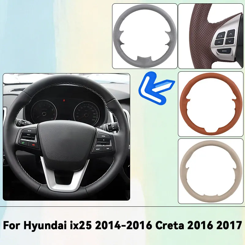 Custom Artificial Leather Car Steering Wheel Cover For Hyundai ix25 2014 2015 2016 Creta 2016 2017 OEM Automotive Grip Anti Slip
Custom Artificial Leather Car Steering Wheel Cover For Hyundai ix25 2014 2015 2016 Creta 2016 2017 OEM Automotive Grip Anti Slip