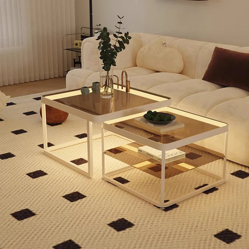 Nordic Luxury Extendable Square LED Tempered Glass Coffee Table French Cream Small Space Coffee Furniture Stolik Kawowy FYCT
Nordic Luxury Extendable Square LED Tempered Glass Coffee Table French Cream Small Space Coffee Furniture Stolik Kawowy FYCT