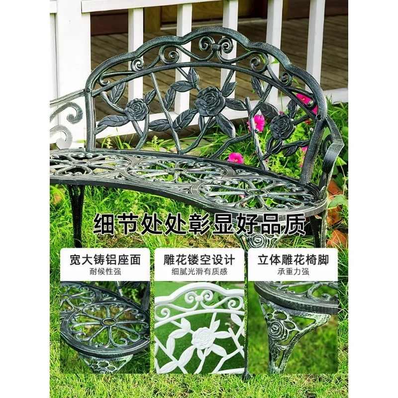 Small-sized furniture, living room, bedroom Cast Aluminum Seat Courtyard Garden Outdoor European Balcony Double C
Small-sized furniture, living room, bedroom Cast Aluminum Seat Courtyard Garden Outdoor European Balcony Double C