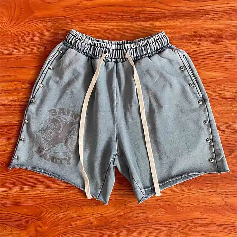 25ss Summer Street Vintage Washed Rivet Shorts Casual Drawstring Saint Shorts High Quality Cotton Elastic Waist Pants Men Women
25ss Summer Street Vintage Washed Rivet Shorts Casual Drawstring Saint Shorts High Quality Cotton Elastic Waist Pants Men Women