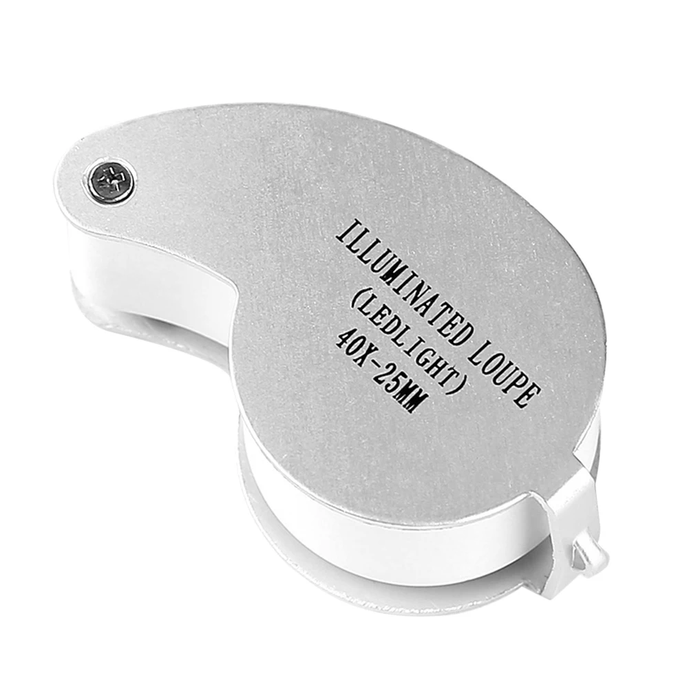 Ручная лупа 40x с LED-подсветкой, 25 мм, HD, с оптическим стеклом, портативный инструмент для ремонта часов и ювелирных изделий
Ручная лупа 40x с LED-подсветкой, 25 мм, HD, с оптическим стеклом, портативный инструмент для ремонта часов и ювелирных изделий