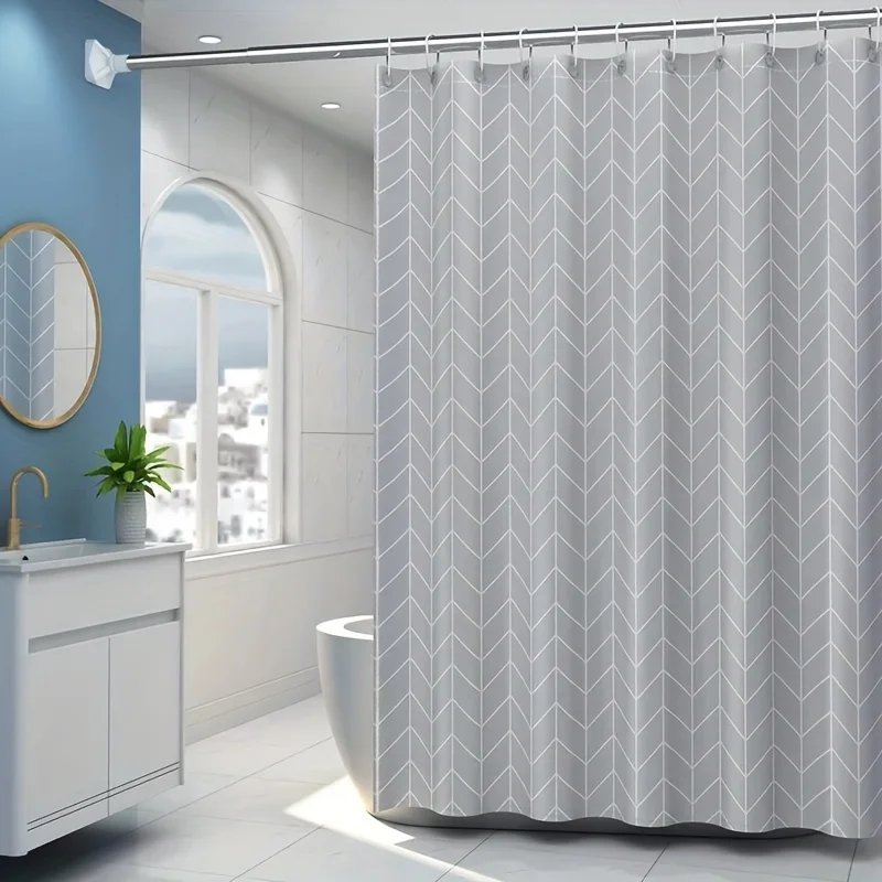 Versatile Style Bathroom Curtain With Hooks Waterproof Washable Quick Install For Home Hotel Bathtub Use
Versatile Style Bathroom Curtain With Hooks Waterproof Washable Quick Install For Home Hotel Bathtub Use
