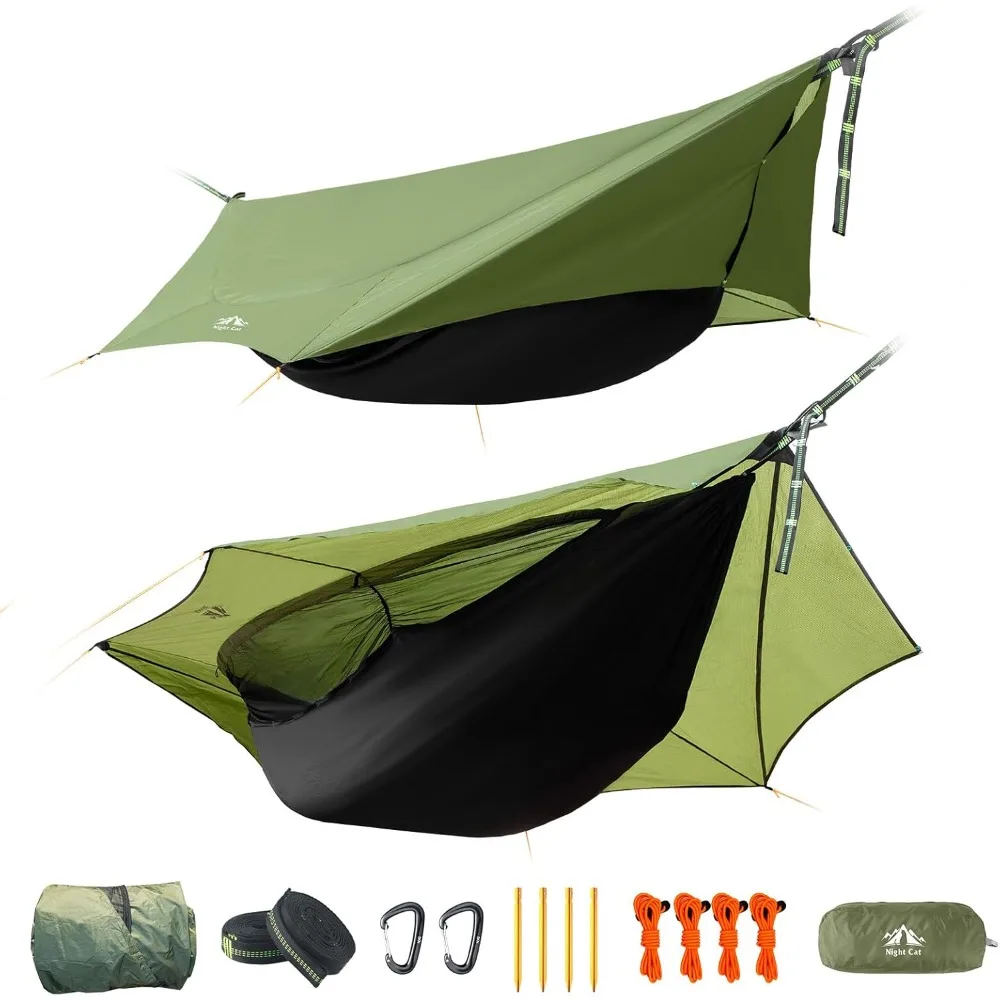 Camping Hammock Tent: Lightweight Portable 4 in 1 Hammock with Rain Tarp and Mosquito Net for Hiking Jungle Outdoor
Camping Hammock Tent: Lightweight Portable 4 in 1 Hammock with Rain Tarp and Mosquito Net for Hiking Jungle Outdoor