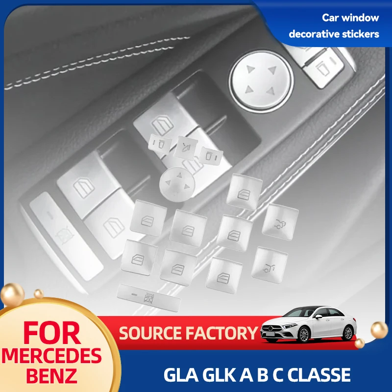 Внутренние наклейки для Mercedes Benz C GLA GLA A B GLK Class W204 X156 C117 W176 W246 W212 ABS Автомобильные оконные стекла Кнопка подъема Swi
Внутренние наклейки для Mercedes Benz C GLA GLA A B GLK Class W204 X156 C117 W176 W246 W212 ABS Автомобильные оконные стекла Кнопка подъема Swi