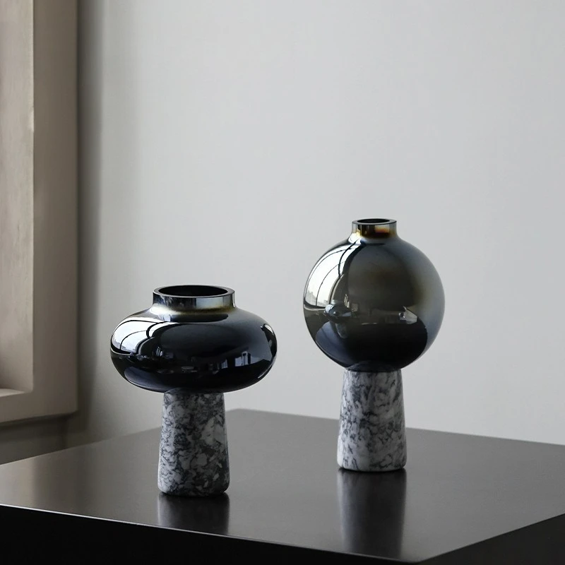 Modern Marble Base Glass Vase, Home Decor Hydroponic Flower Vase, Luxury Living Room Tabletop Decorative Vases Ornaments
Modern Marble Base Glass Vase, Home Decor Hydroponic Flower Vase, Luxury Living Room Tabletop Decorative Vases Ornaments
