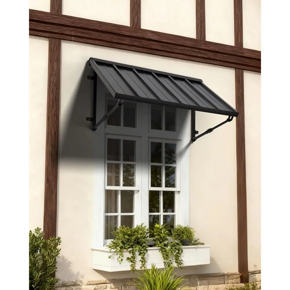 Adjustable Angle 41x24 Inch Black Awning for Outdoor Windows, Patios, and Balconies
Adjustable Angle 41x24 Inch Black Awning for Outdoor Windows, Patios, and Balconies