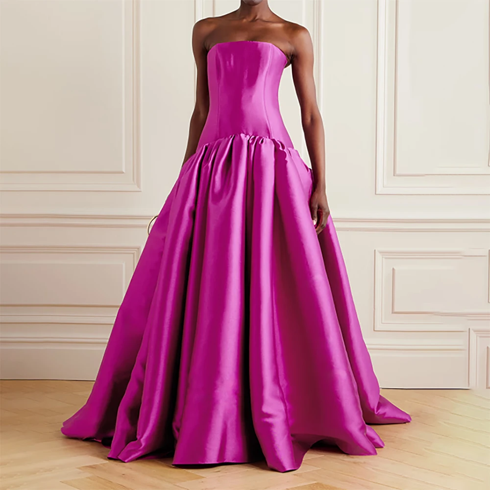 2025 Strapless A-Line Floor-Length Evening Dresses for Women Elegant Prom Party Gown Draped Formal Bridesmaid Wedding Guest Gown
2025 Strapless A-Line Floor-Length Evening Dresses for Women Elegant Prom Party Gown Draped Formal Bridesmaid Wedding Guest Gown