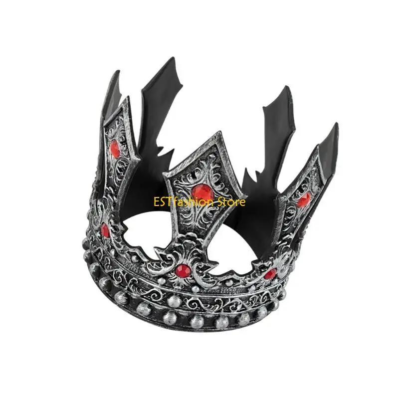 Y5GC Vintage Luxurious King Crown Cosplay Headpiece for Parties and Weddings Adjustable Size Props Crownpiece Roleplay Accessory
Y5GC Vintage Luxurious King Crown Cosplay Headpiece for Parties and Weddings Adjustable Size Props Crownpiece Roleplay Accessory