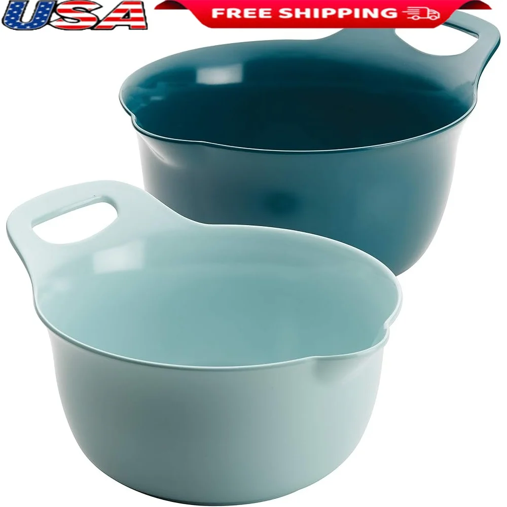 Nesting Stackable Mixing Bowl Set with Pour Spouts and Handles 2 Quart 3 Quart Anti-Slip Dishwasher Safe Melamine Kitchen Tools
Nesting Stackable Mixing Bowl Set with Pour Spouts and Handles 2 Quart 3 Quart Anti-Slip Dishwasher Safe Melamine Kitchen Tools