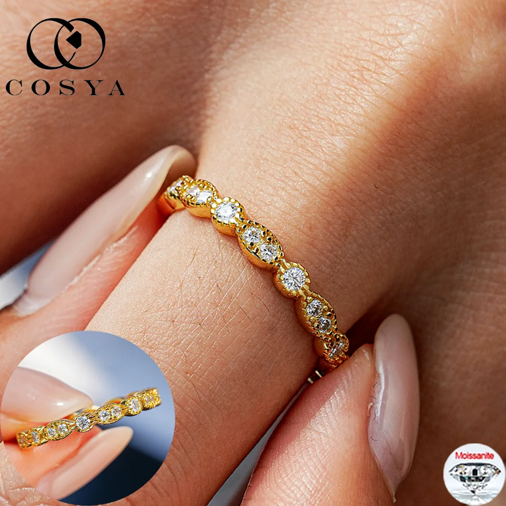 COSYA Кольцо с полным муассанитом, серебро S925, золото 18 карат, сверкающее лабораторное бриллиантовое свадебное кольцо для женщин и мужчин, вечерние ювелирные изделия GRA
COSYA Кольцо с полным муассанитом, серебро S925, золото 18 карат, сверкающее лабораторное бриллиантовое свадебное кольцо для женщин и мужчин, вечерние ювелирные изделия GRA