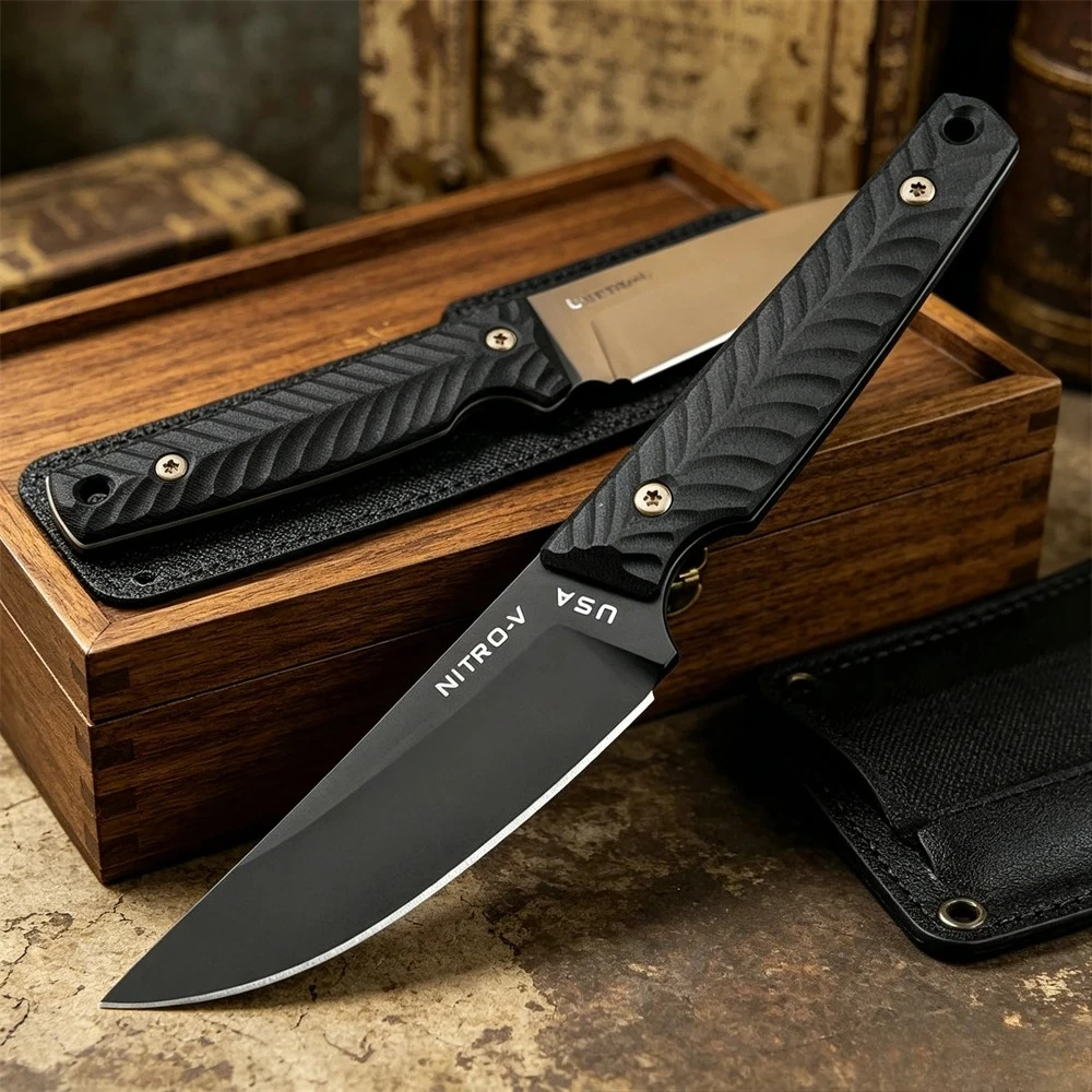 Outdoor Survival Fixed Blade Knife, 8Cr13MoV Premium Steel Blade, Non-slip G10 Handle for Hiking Hunting Camping Adventure Use
Outdoor Survival Fixed Blade Knife, 8Cr13MoV Premium Steel Blade, Non-slip G10 Handle for Hiking Hunting Camping Adventure Use