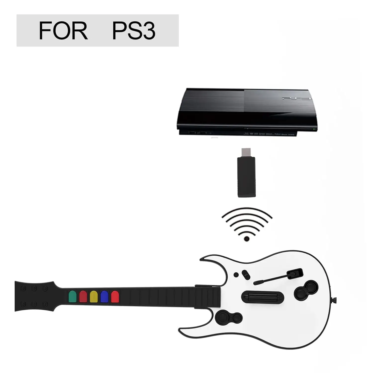 DOYO 2.4G Wireless Guitar Hero Controller for PC PS3 Compatible With Clone Hero Rock Band Games Remote Joystick Console
DOYO 2.4G Wireless Guitar Hero Controller for PC PS3 Compatible With Clone Hero Rock Band Games Remote Joystick Console