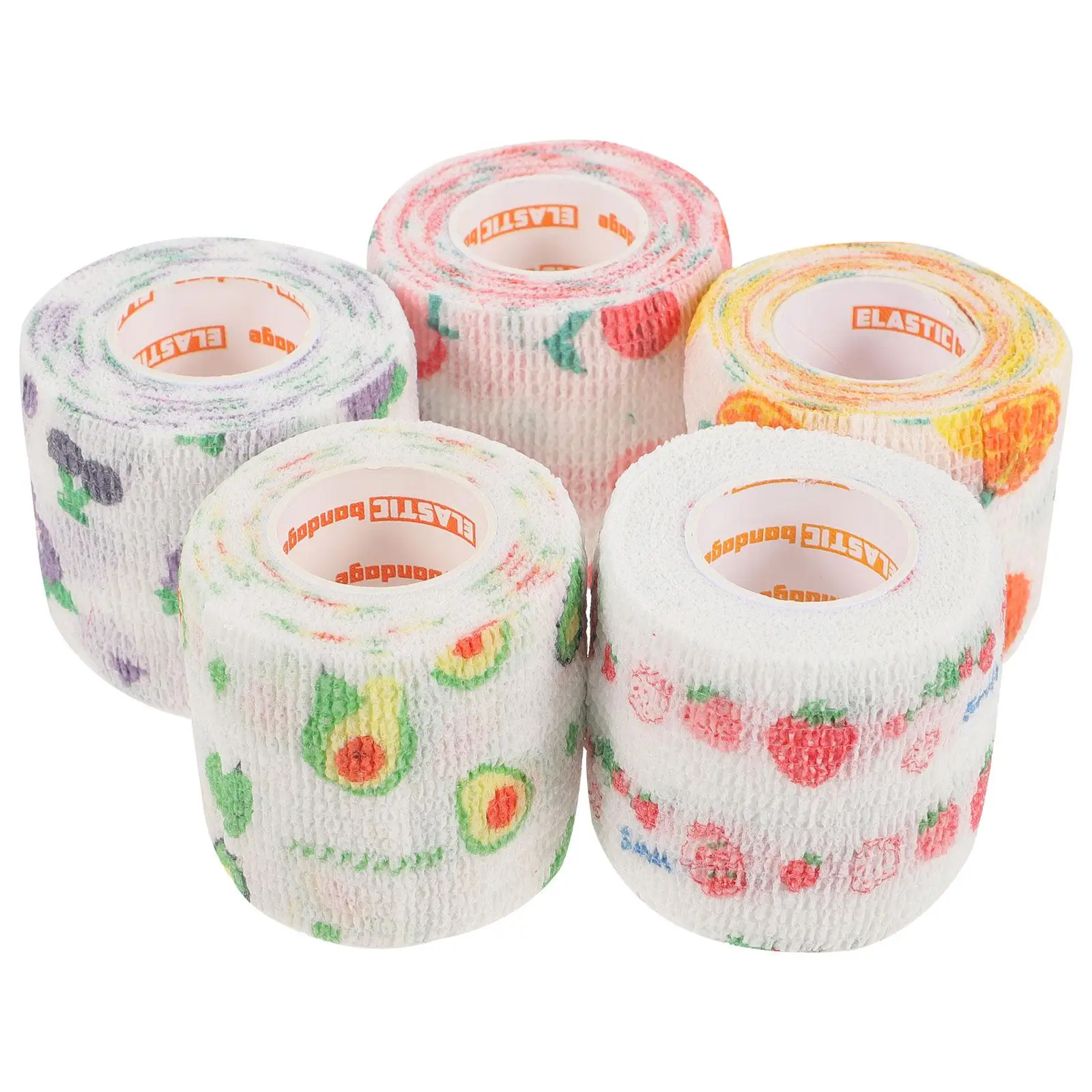 5 Rolls 5CM Wide Fruit Self Adhesive Bandages Elastic Vet Wrap Professional Pet Supplies Non Woven Tapes Portable Dog Bandage
5 Rolls 5CM Wide Fruit Self Adhesive Bandages Elastic Vet Wrap Professional Pet Supplies Non Woven Tapes Portable Dog Bandage