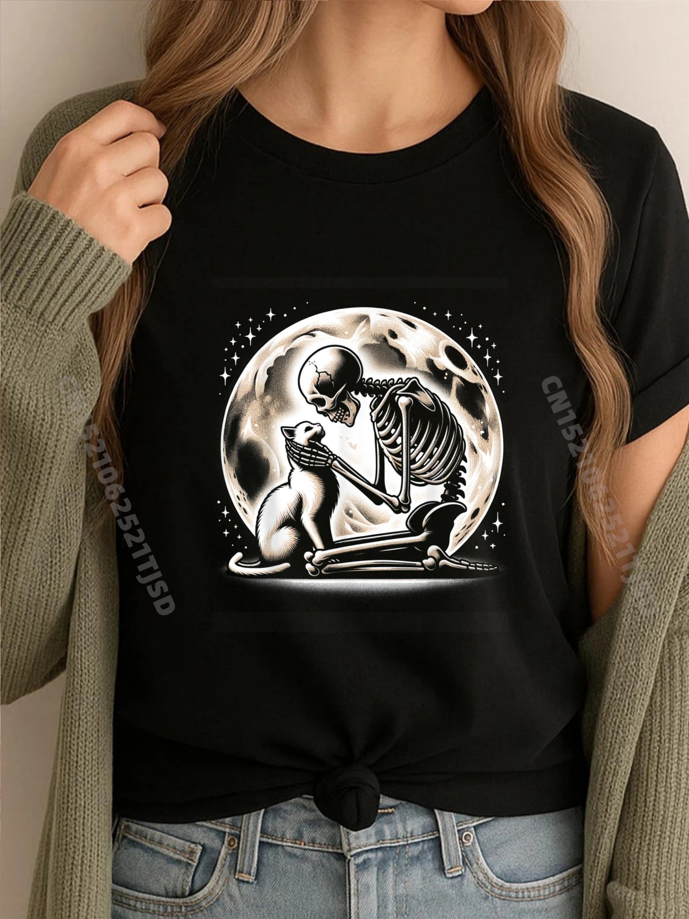 Skeleton And Cat Skull Moonlight Cute Ghost Halloween New T Shirt Man ClassicClothes T-shirts for Woman Large Size
Skeleton And Cat Skull Moonlight Cute Ghost Halloween New T Shirt Man ClassicClothes T-shirts for Woman Large Size