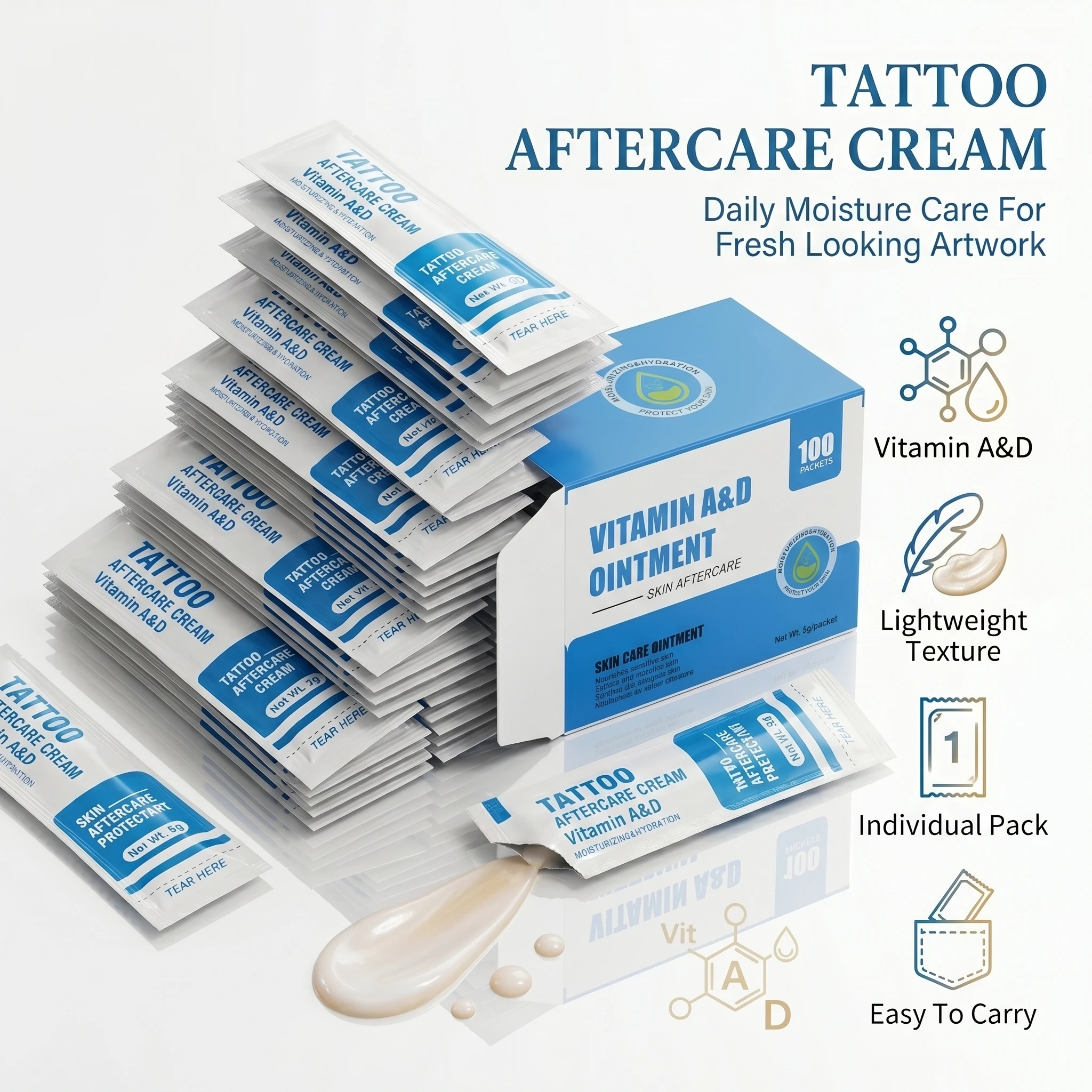 100/50/30/20pcs Tattoo Aftercare Cream Fougera Vitamin Ointment A&D Anti Scar Permanent Makeup Tattoo Body Repair Healing Gel
100/50/30/20pcs Tattoo Aftercare Cream Fougera Vitamin Ointment A&D Anti Scar Permanent Makeup Tattoo Body Repair Healing Gel