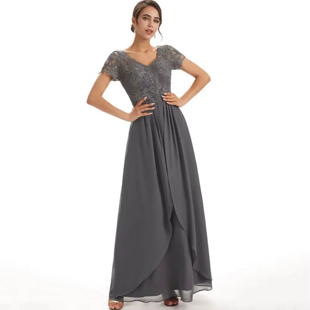 Customized Elegant V Neck Mother of Bride Dresses Chiffon A Line Lace Formal Occasion Wedding Party Dresses
Customized Elegant V Neck Mother of Bride Dresses Chiffon A Line Lace Formal Occasion Wedding Party Dresses