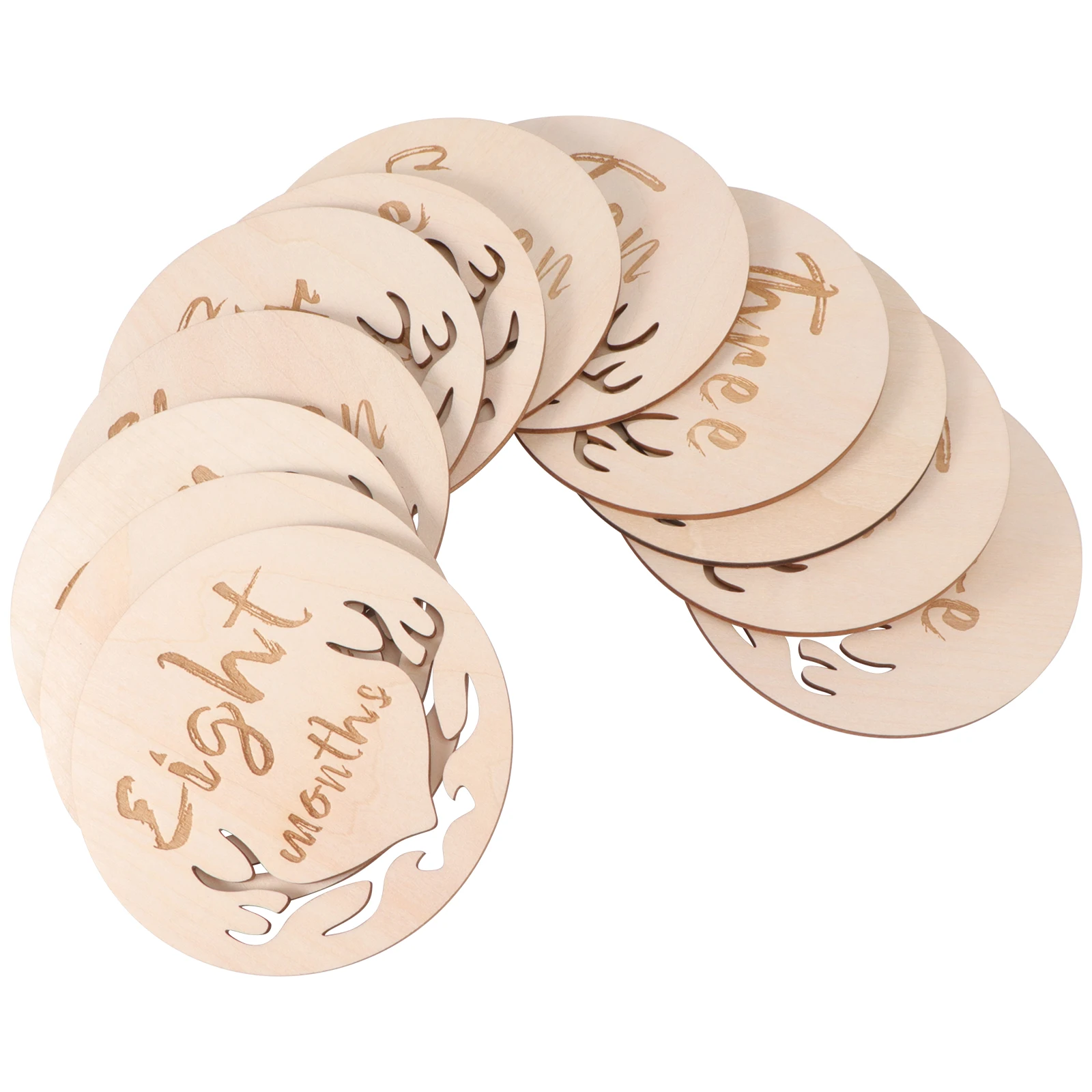 12 Pcs/Set Wooden Baby Month Card Growth Cards Photography Prop Commemorative Newborn for
12 Pcs/Set Wooden Baby Month Card Growth Cards Photography Prop Commemorative Newborn for