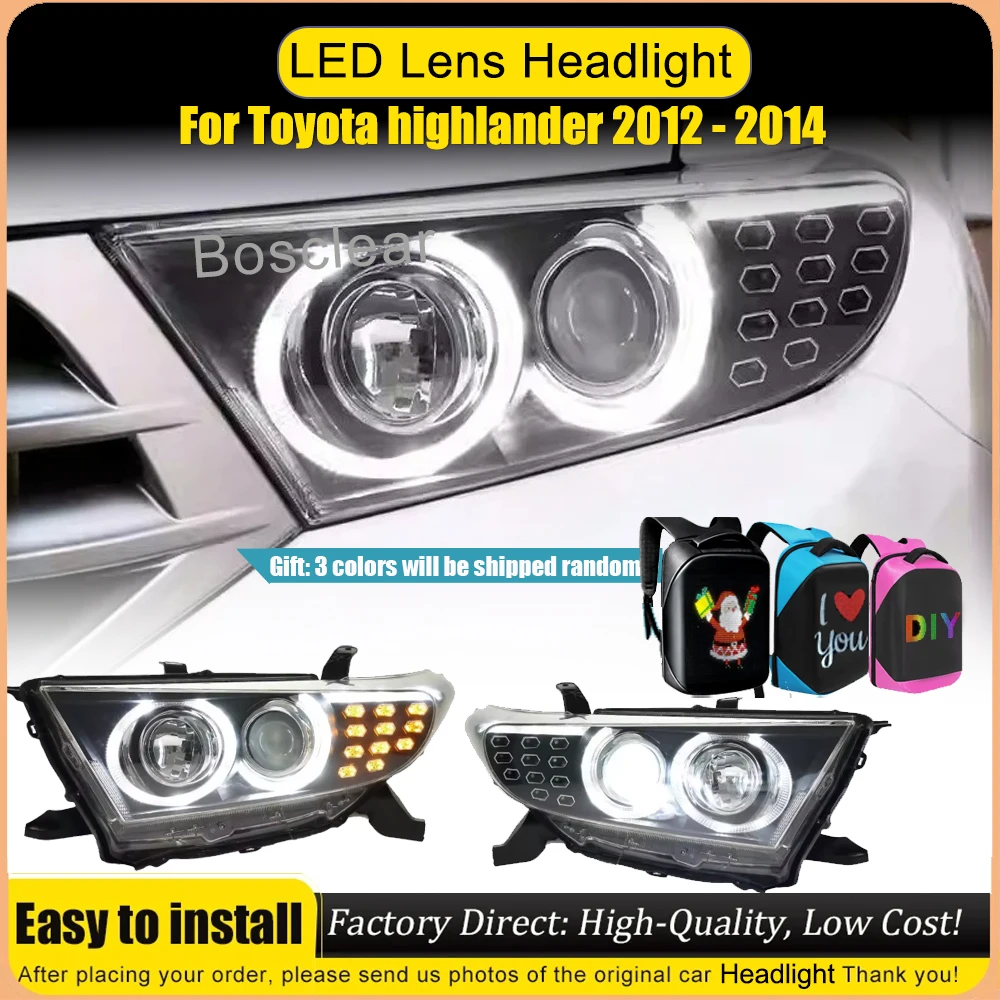 For Toyota Highlander 2012-2014 Headlights Assembly LED Tear-Shaped Daytime Running Lights DRL With High Beam Low Beam Head Lamp
For Toyota Highlander 2012-2014 Headlights Assembly LED Tear-Shaped Daytime Running Lights DRL With High Beam Low Beam Head Lamp