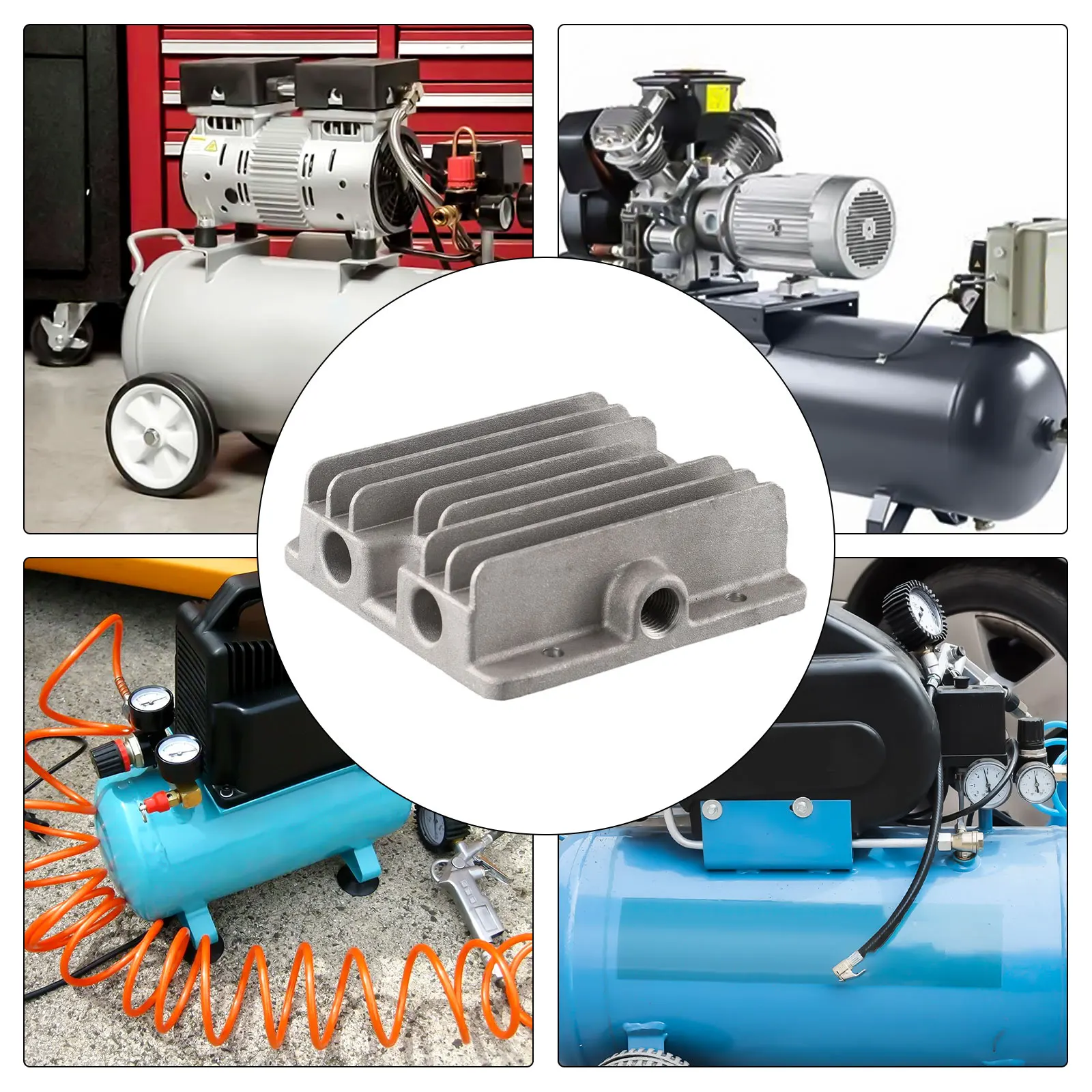 Dependable Air Compressor Cylinder Head Replacement with Dual Ports Compatible with Models Operating at 550 750W Power
Dependable Air Compressor Cylinder Head Replacement with Dual Ports Compatible with Models Operating at 550 750W Power