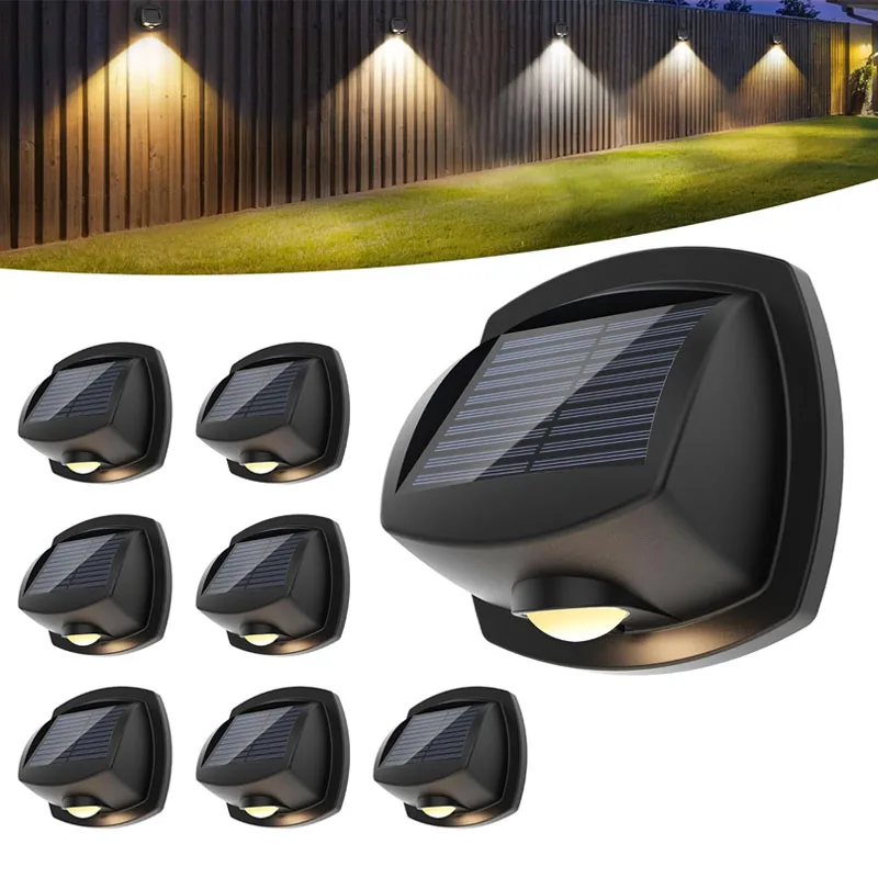 Solar Fence Lights Outdoor Waterproof IP65 Solar Wall Lamp Outside Multicolor or 3-Colors Led Solar Powered Light for Yard Porch
Solar Fence Lights Outdoor Waterproof IP65 Solar Wall Lamp Outside Multicolor or 3-Colors Led Solar Powered Light for Yard Porch