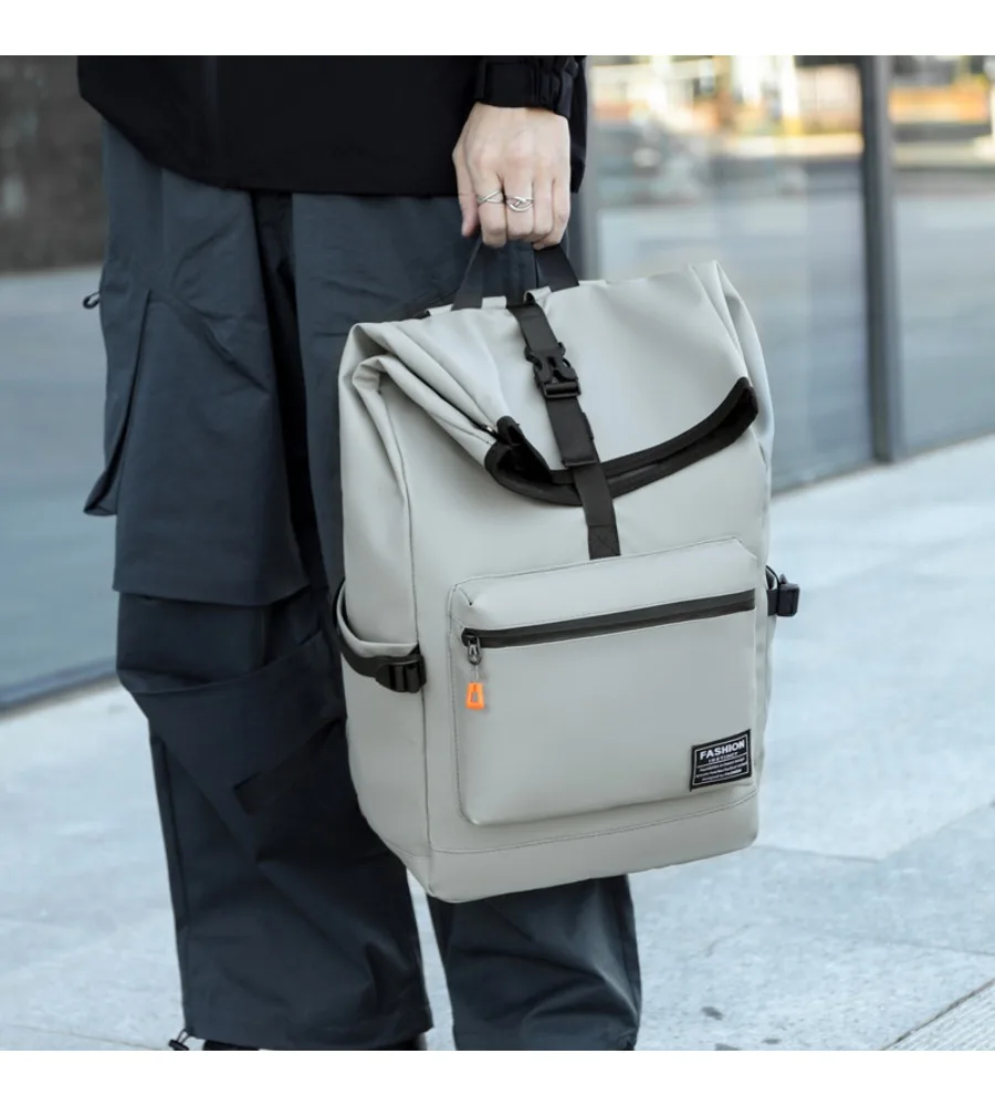 Black Fashion Roll Top Laptop Backpack 15.6 Inch Notebook Bag Oxford Cloth Water Resistant Casual Rucksack
Black Fashion Roll Top Laptop Backpack 15.6 Inch Notebook Bag Oxford Cloth Water Resistant Casual Rucksack