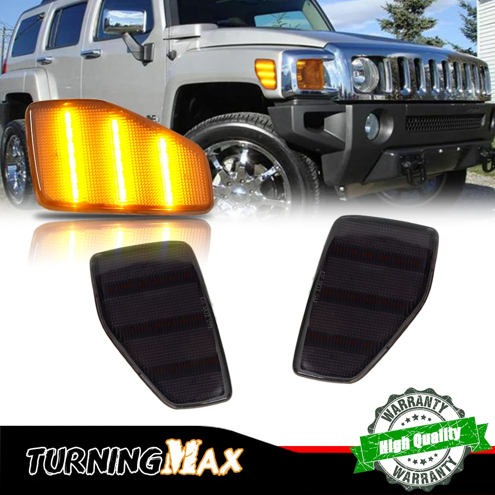 White / Amber LED Front Bumper Side Marker Turn Signal Lights For 2005/2006-2010 Hummer H3 & For 2009-2010 Hummer H3T
White / Amber LED Front Bumper Side Marker Turn Signal Lights For 2005/2006-2010 Hummer H3 & For 2009-2010 Hummer H3T